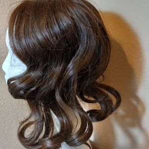 Dark brown hair topper